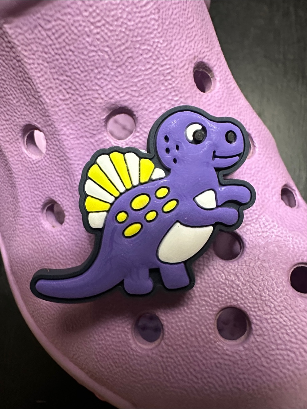 Purple Dinosaur Shoe Charm